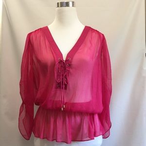 NWOT Cache Large hot pink cover up